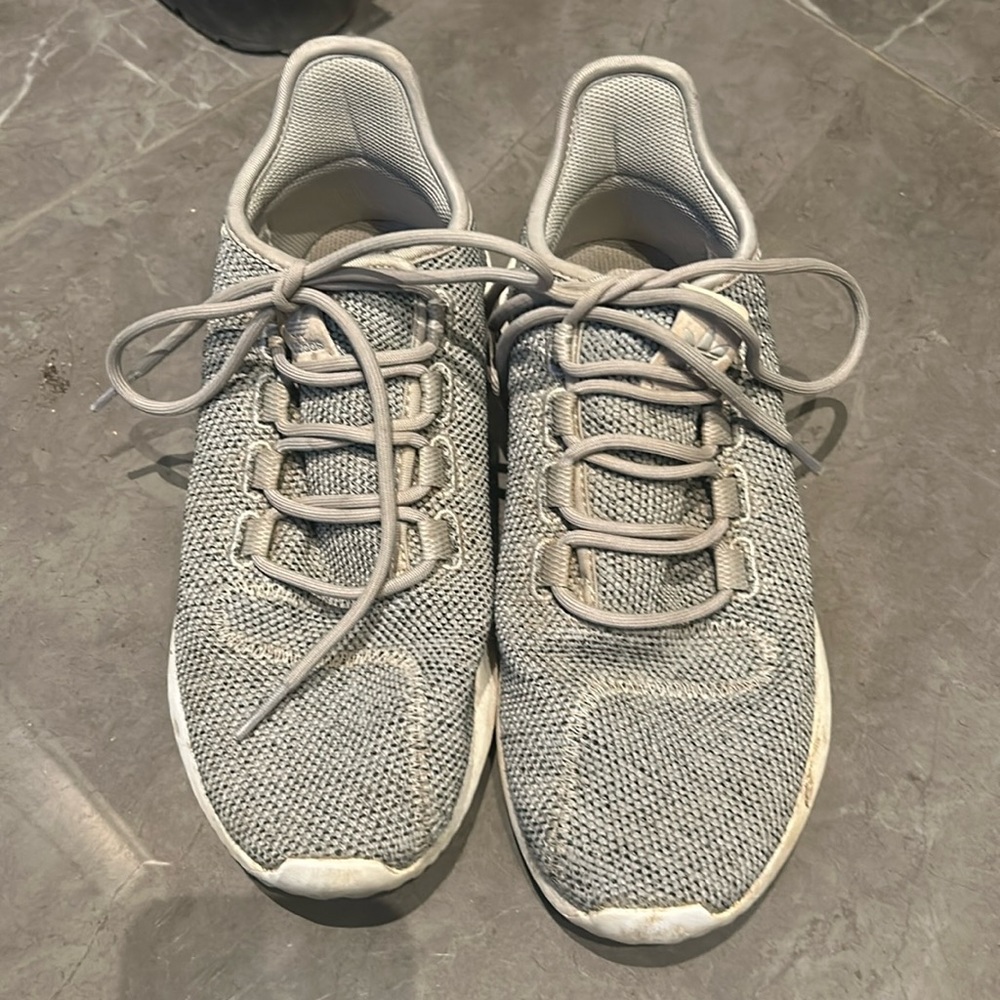 Adidas grey running shoes